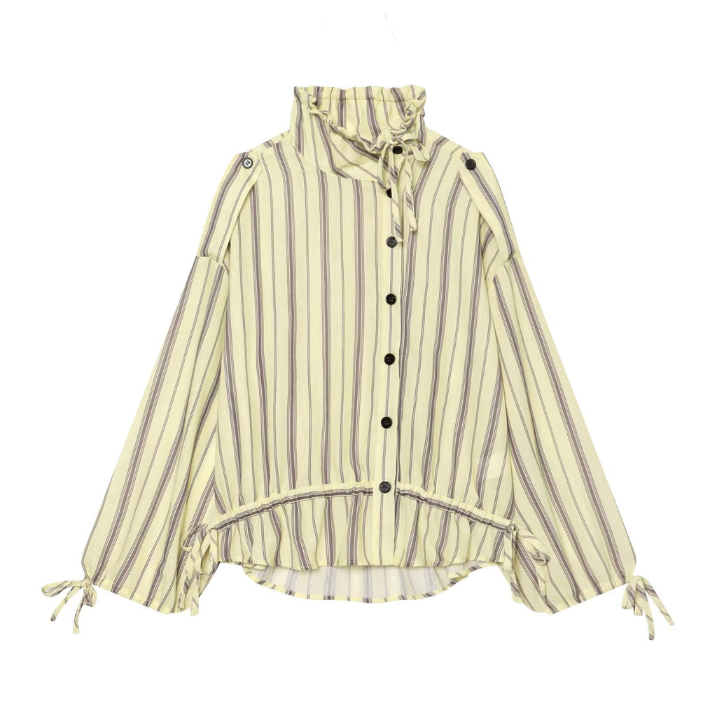 suit Women's 2 pieces casual striped linen blend Coat+Pants