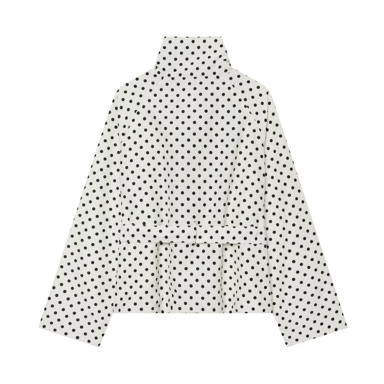 Women's standing collar polka dot windbreaker Coat