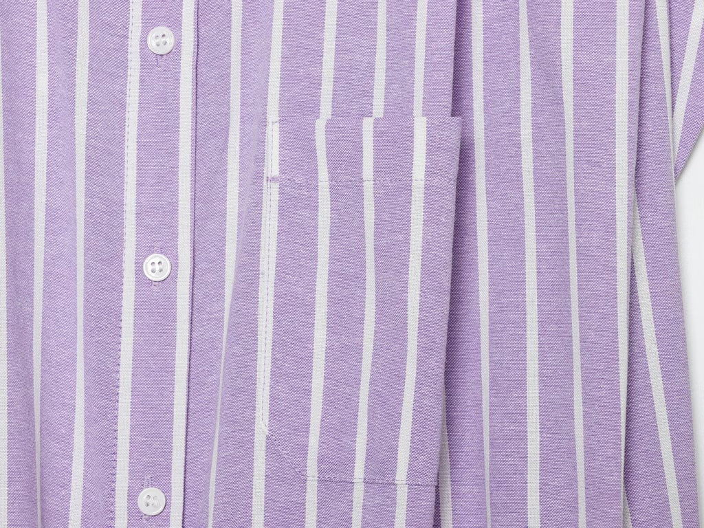 Women's striped short lapel shirt