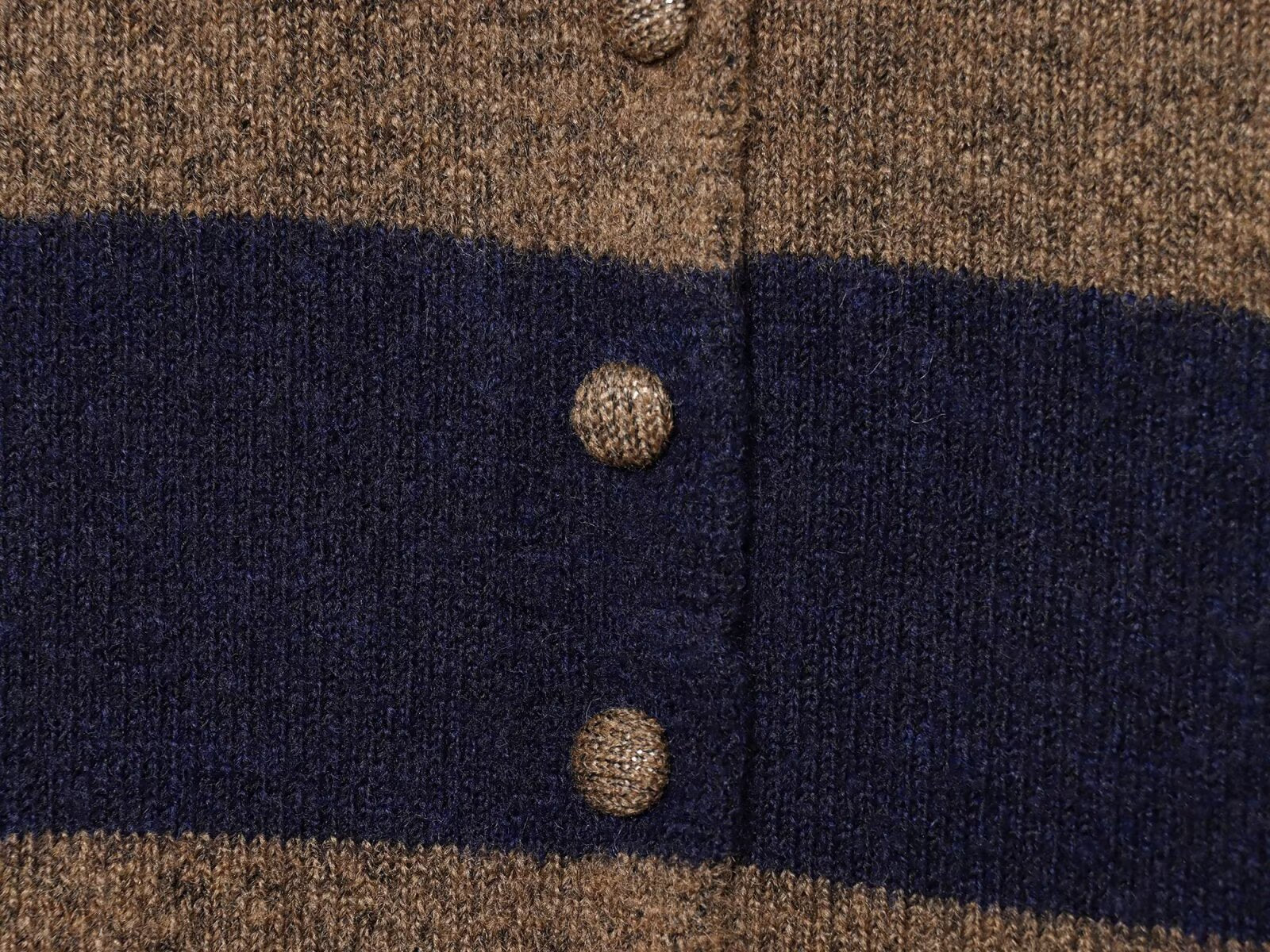 Women's comfortable Lapel striped knitted Coat