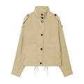 Women's casual lace up pilot jacket Coat