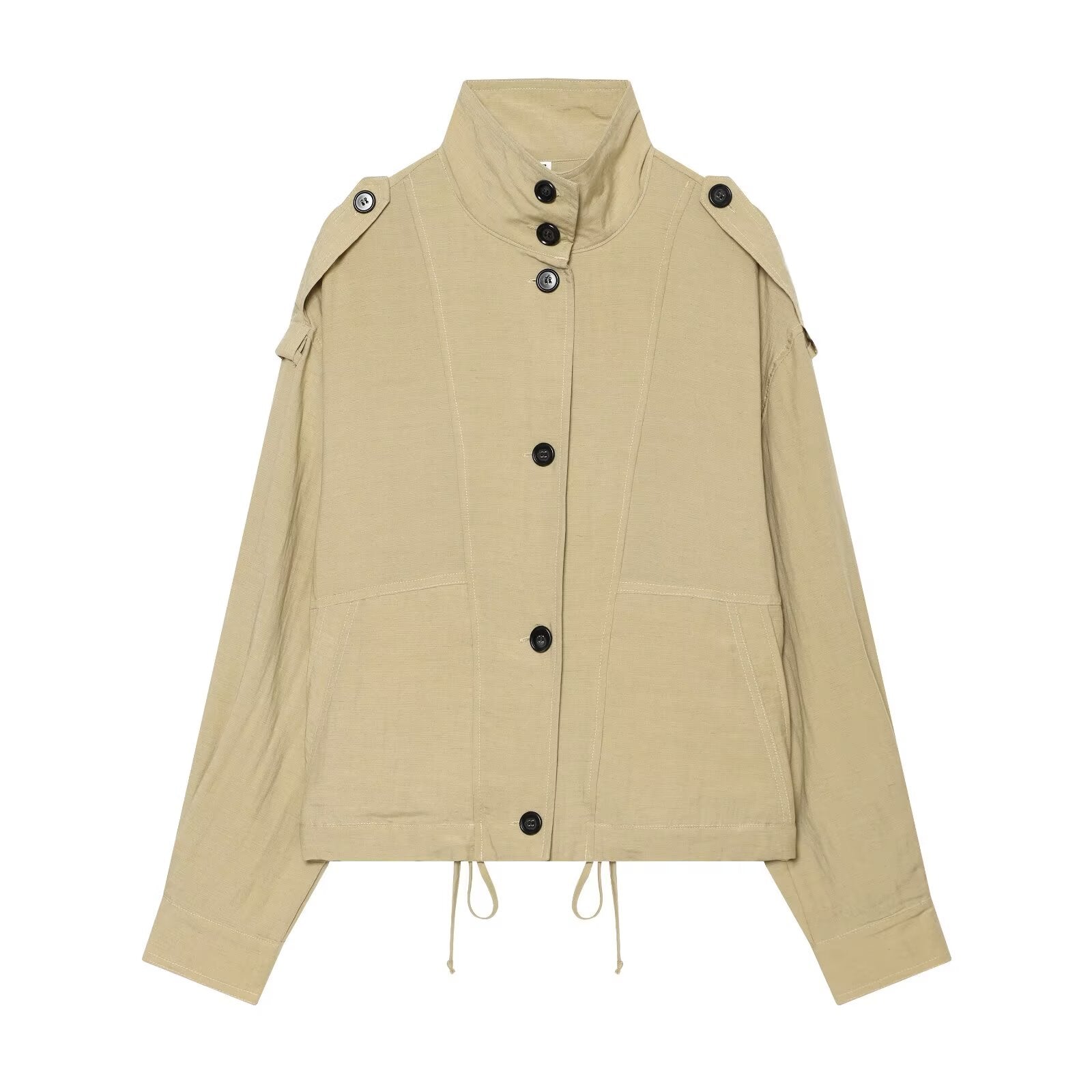 Women's casual lace up pilot jacket Coat