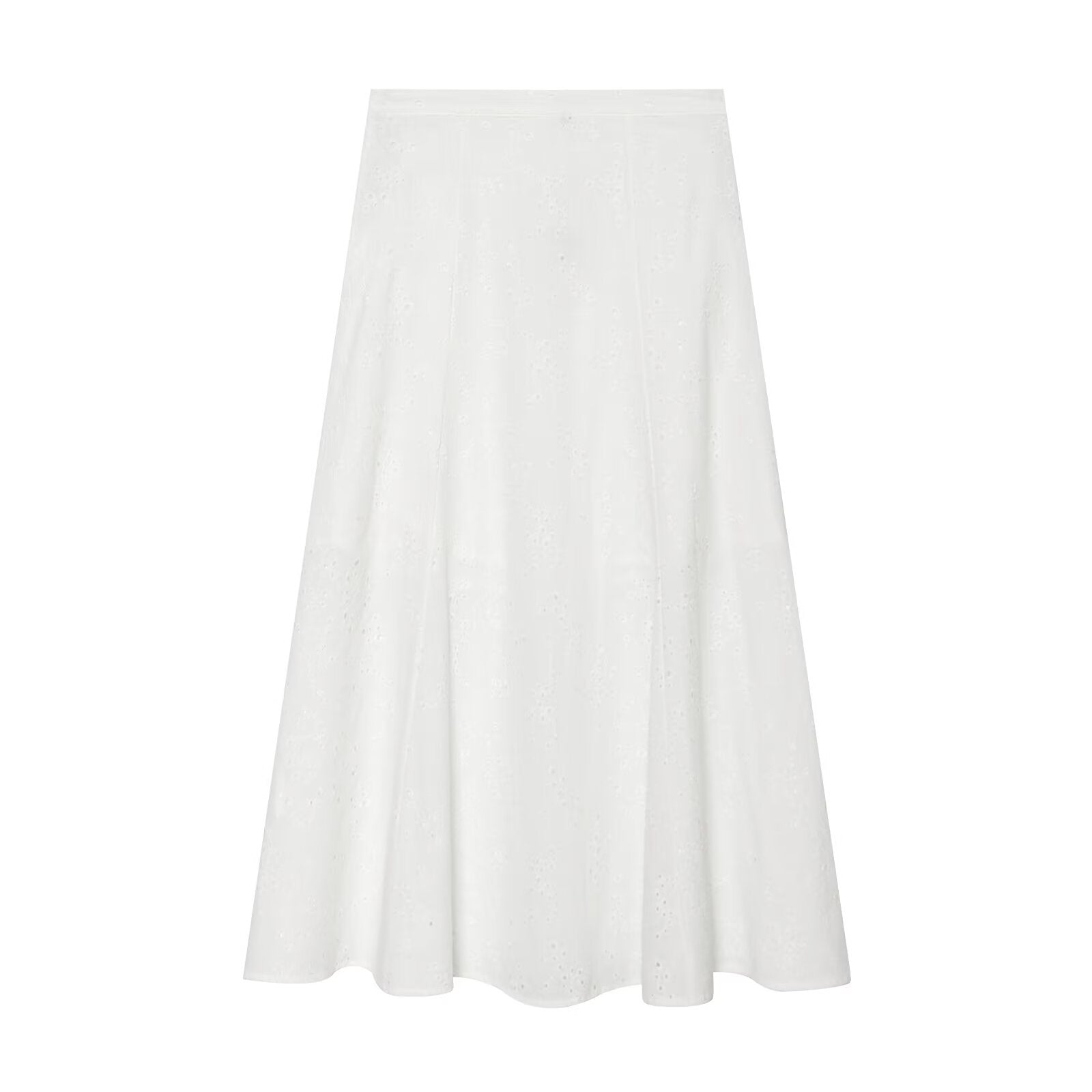 suit Women's 2 pieces pleated hollowed out embroidered top+Skirts