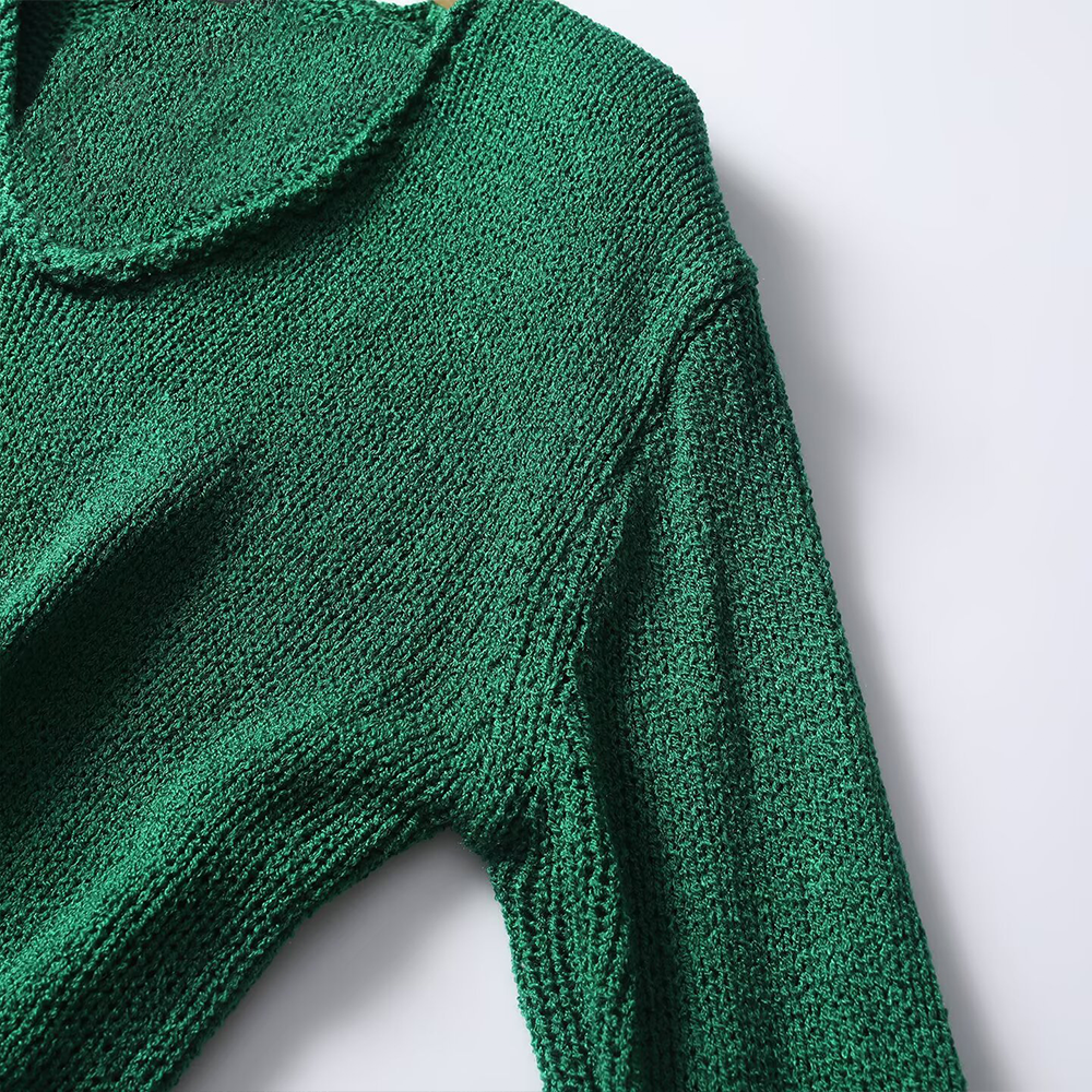 Women's casual versatile V-neck knitted sweater