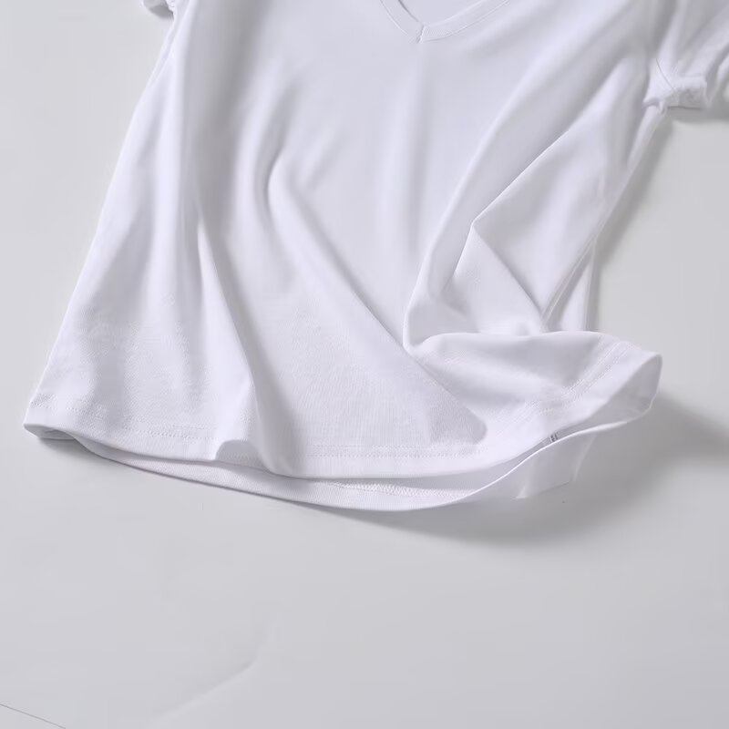 Women's casual versatile V-neck T-shirt