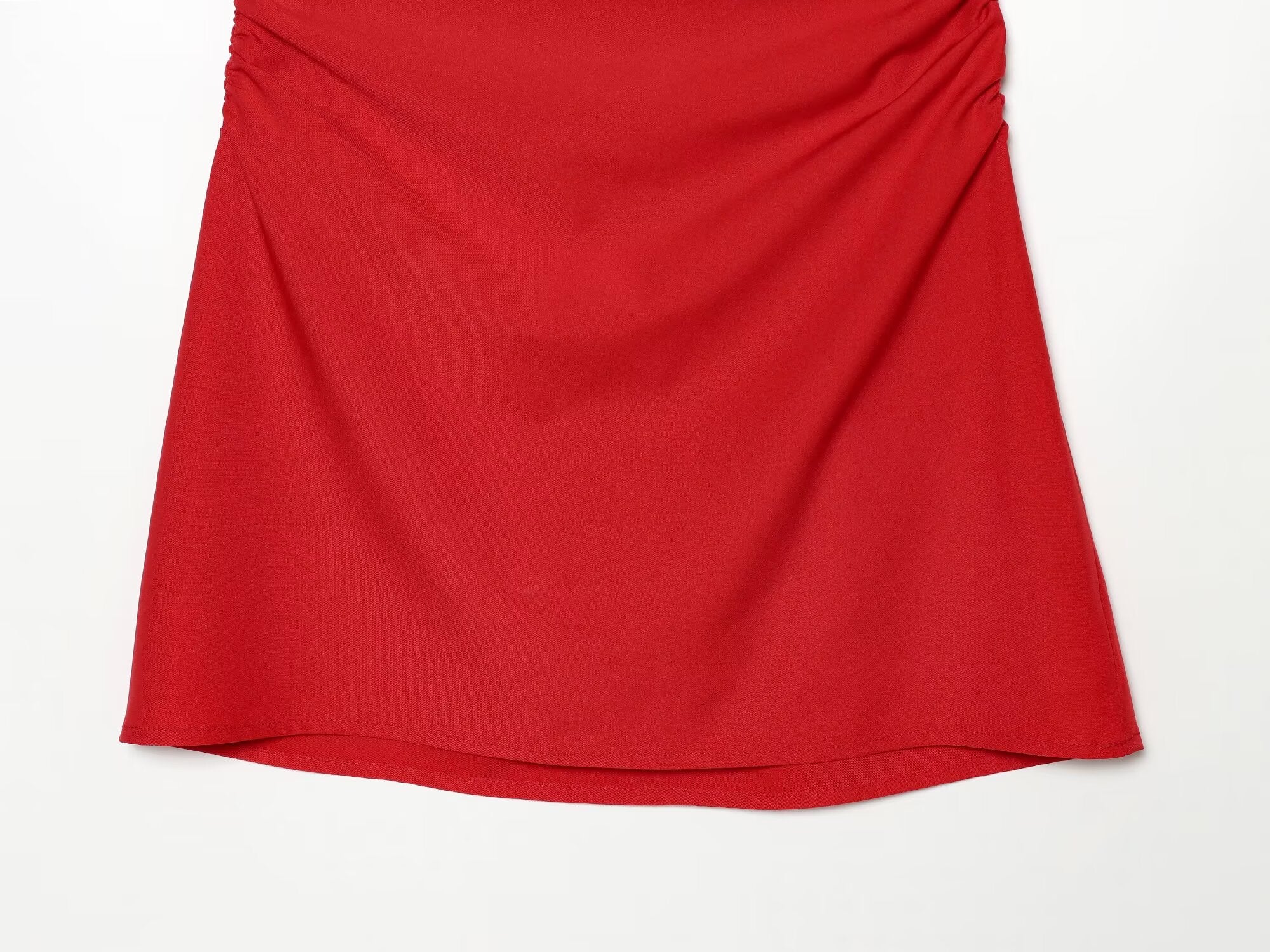 Women's with shoulder pads pleats mini dress