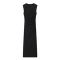Women's pleated decorative elastic slim MIDI dress