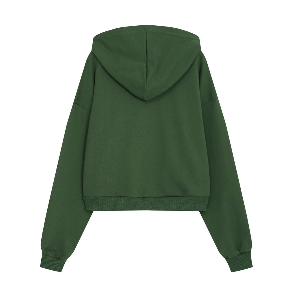 suit Women's 2 pieces washing effect hooded zipper sweatshirt+Pants