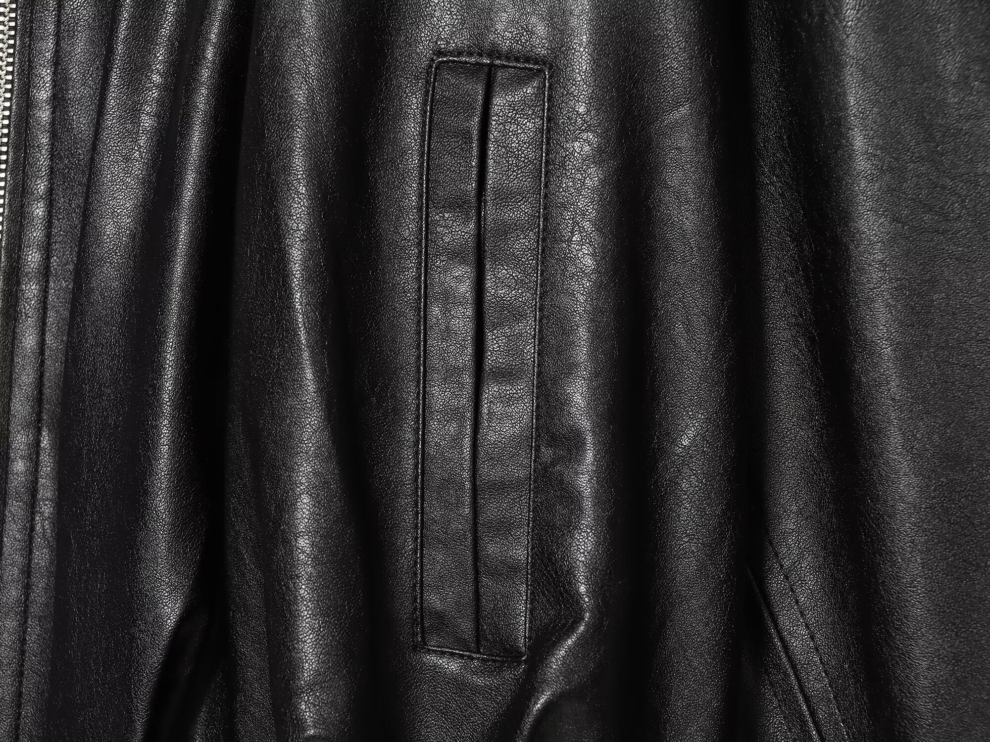 Women's Leather Effect Puff Sleeve Pilot Jacket Coat