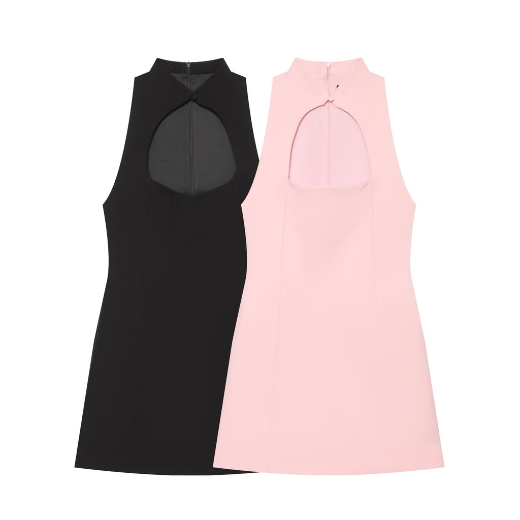 Women's opening design slim mini dress