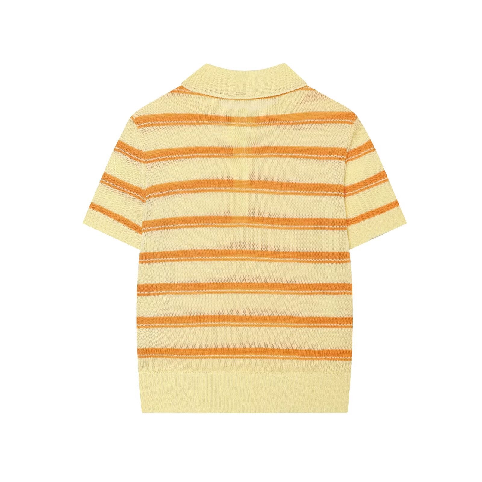 Women's striped short-sleeved POLO shirt