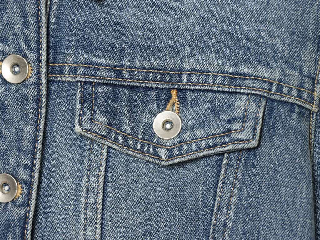 Women's short Lapel asymmetrical denim shirt