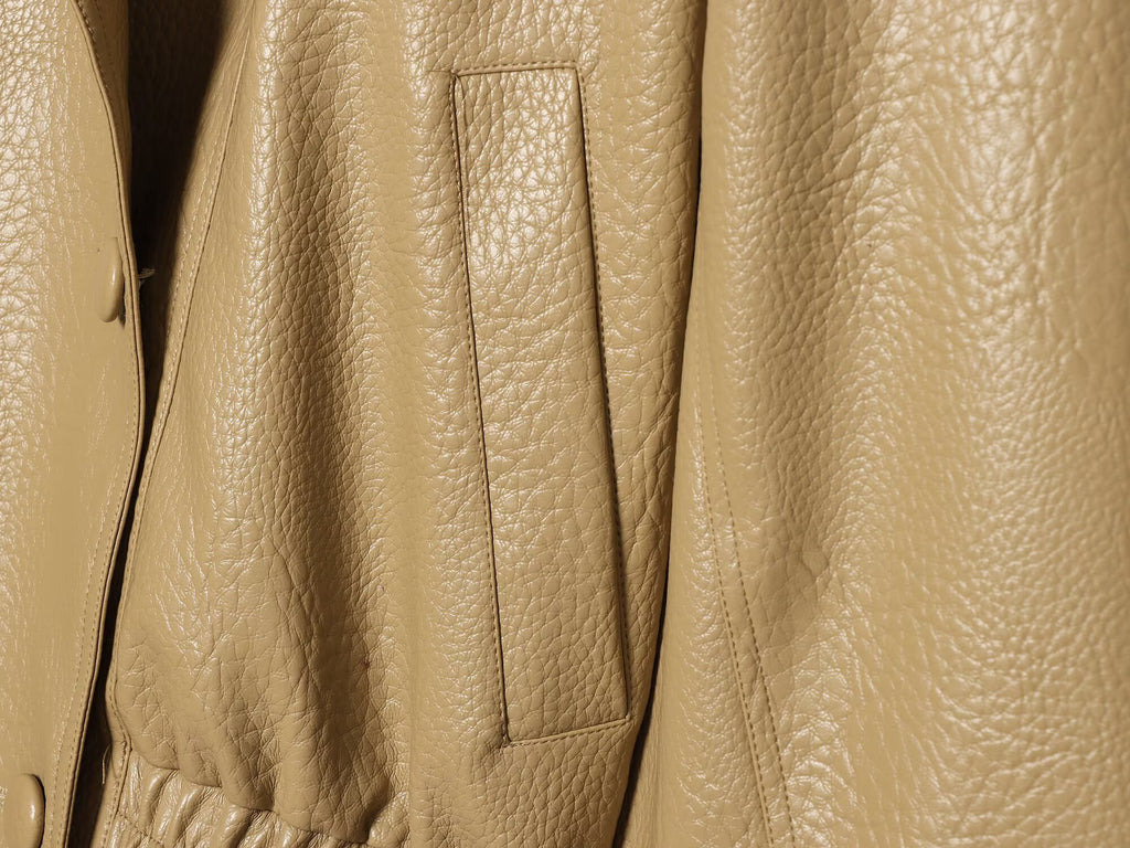 Women's leather effect loose pilot jacket Coat