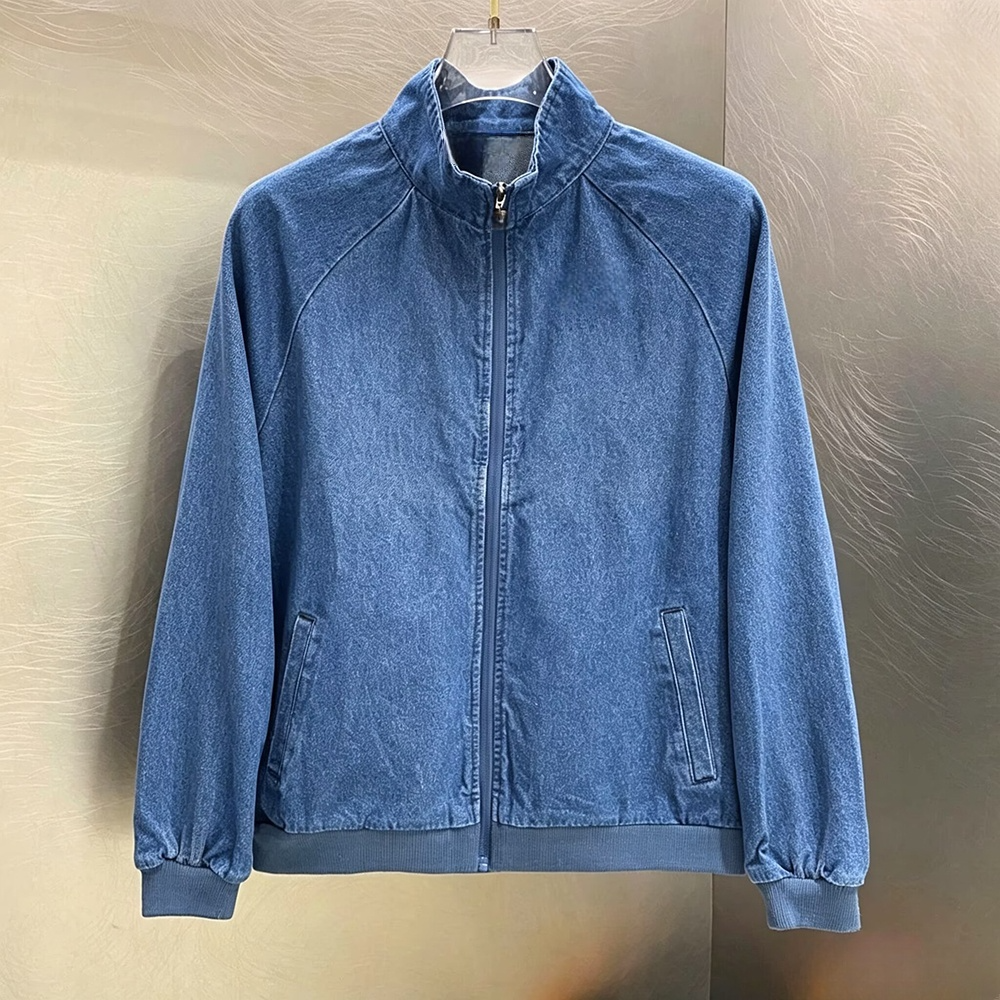 Women's new casual collar zipper design denim jacket