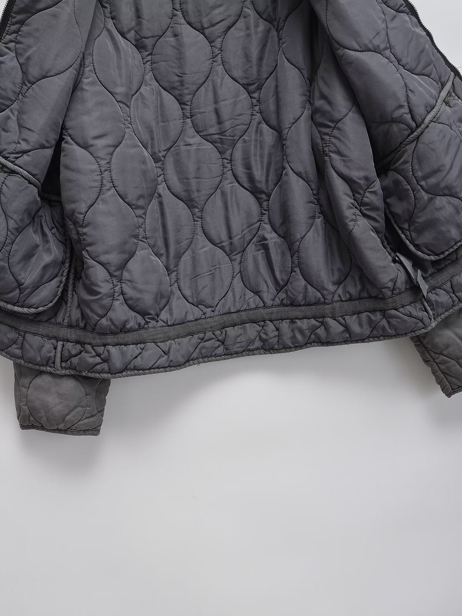 Women's loose standing collar warm cotton Coat