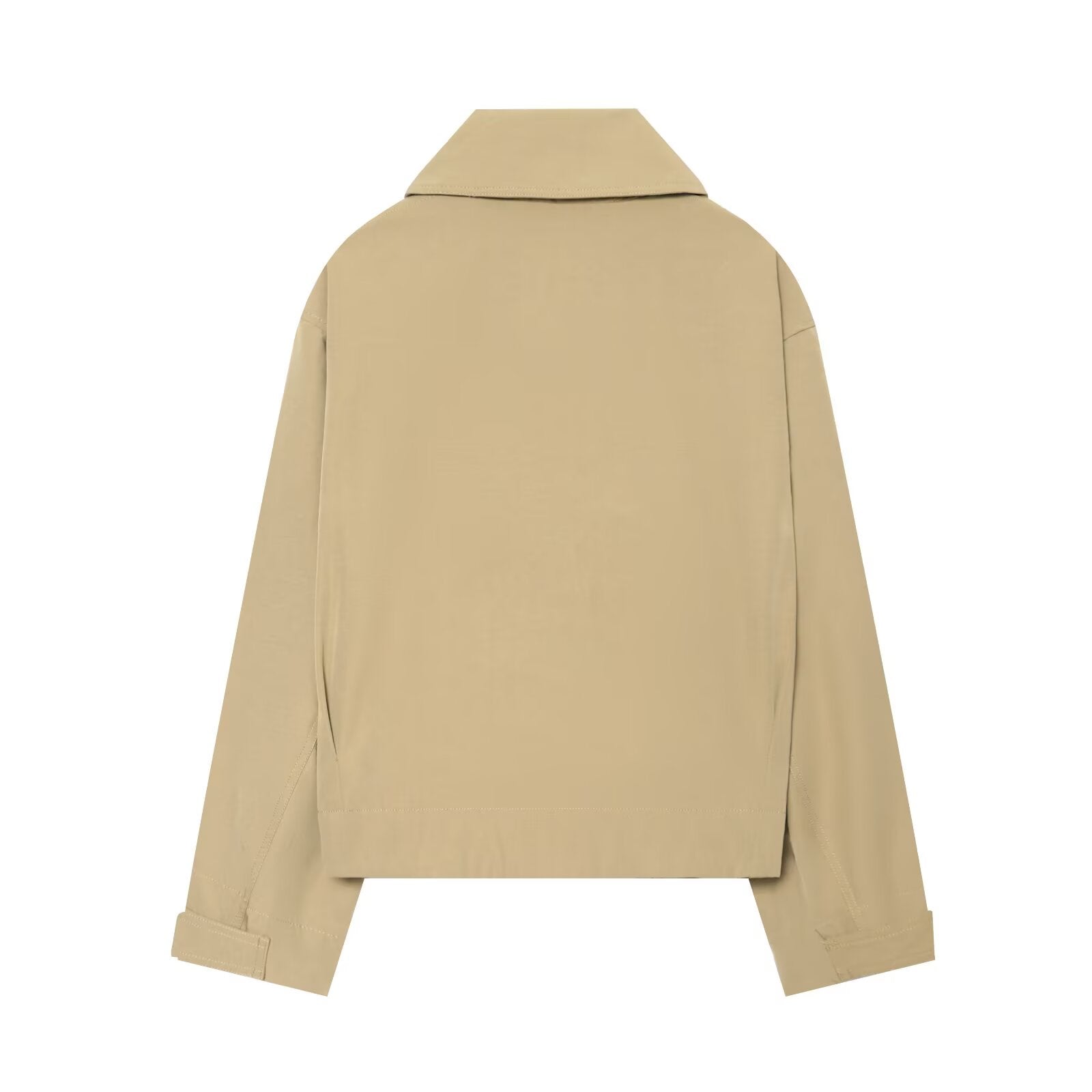 Women's casual lapel windbreaker jacket