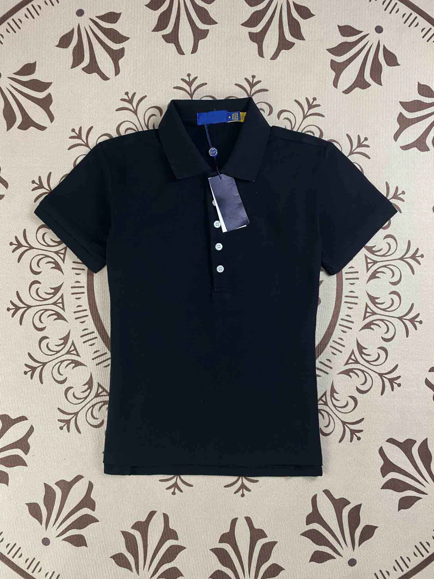 Women's New Fashion Casual Joker Five-button Embroidered Short-sleeved POLO Shirt