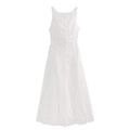 Women's hollow embroidery sleeveless MIDI dress