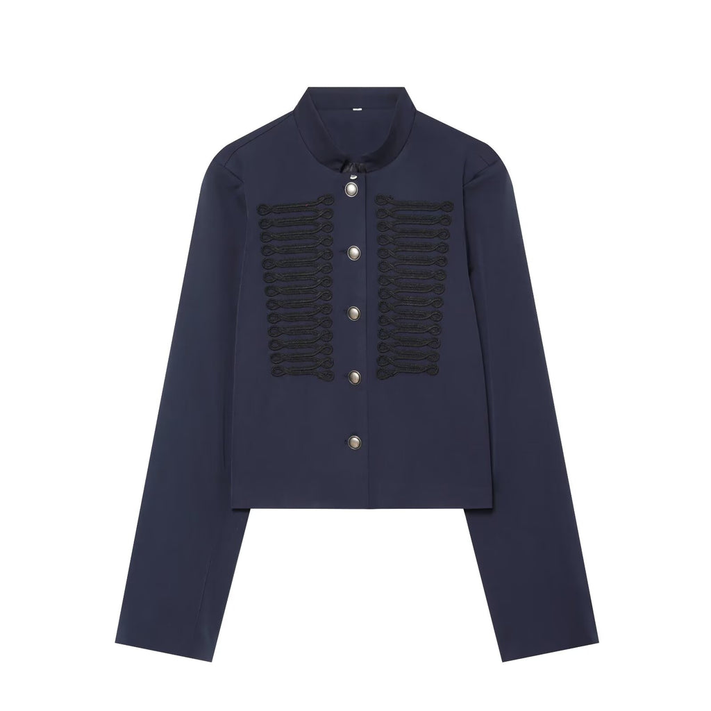 Women's Rope knot Decorated Fitted Short Coat