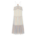 Women's Ruffle edge hanging collar MIDI dress