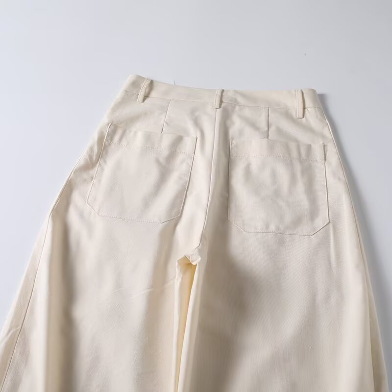 Women's loose linen blended casual pants