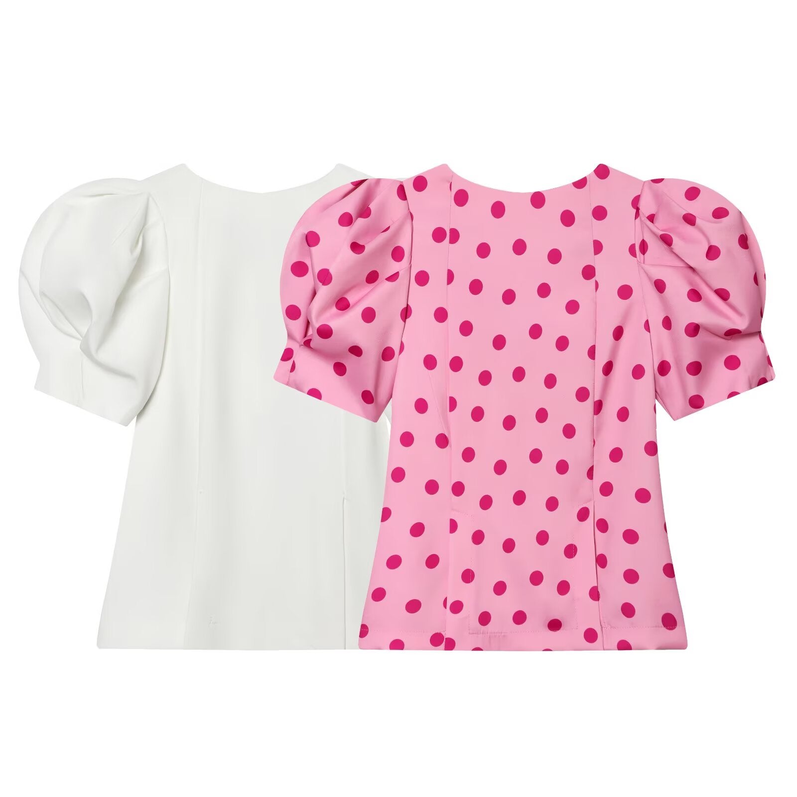 Women's bubble sleeve backless top