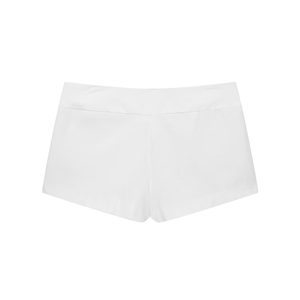 suit Women's 2 pieces buckle decoration hanging neck top+shorts