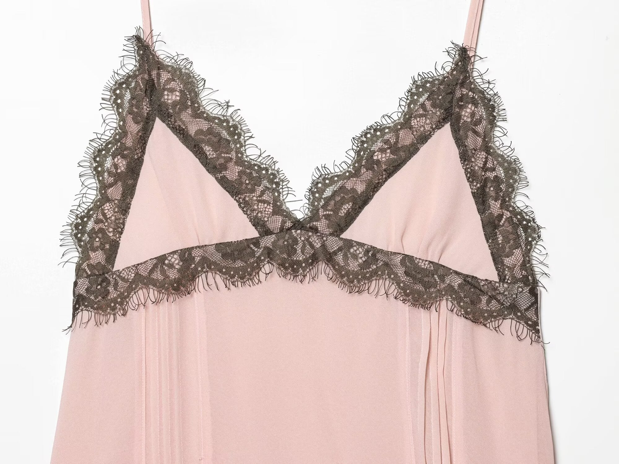 Women's sexy lace patchwork suspender dress