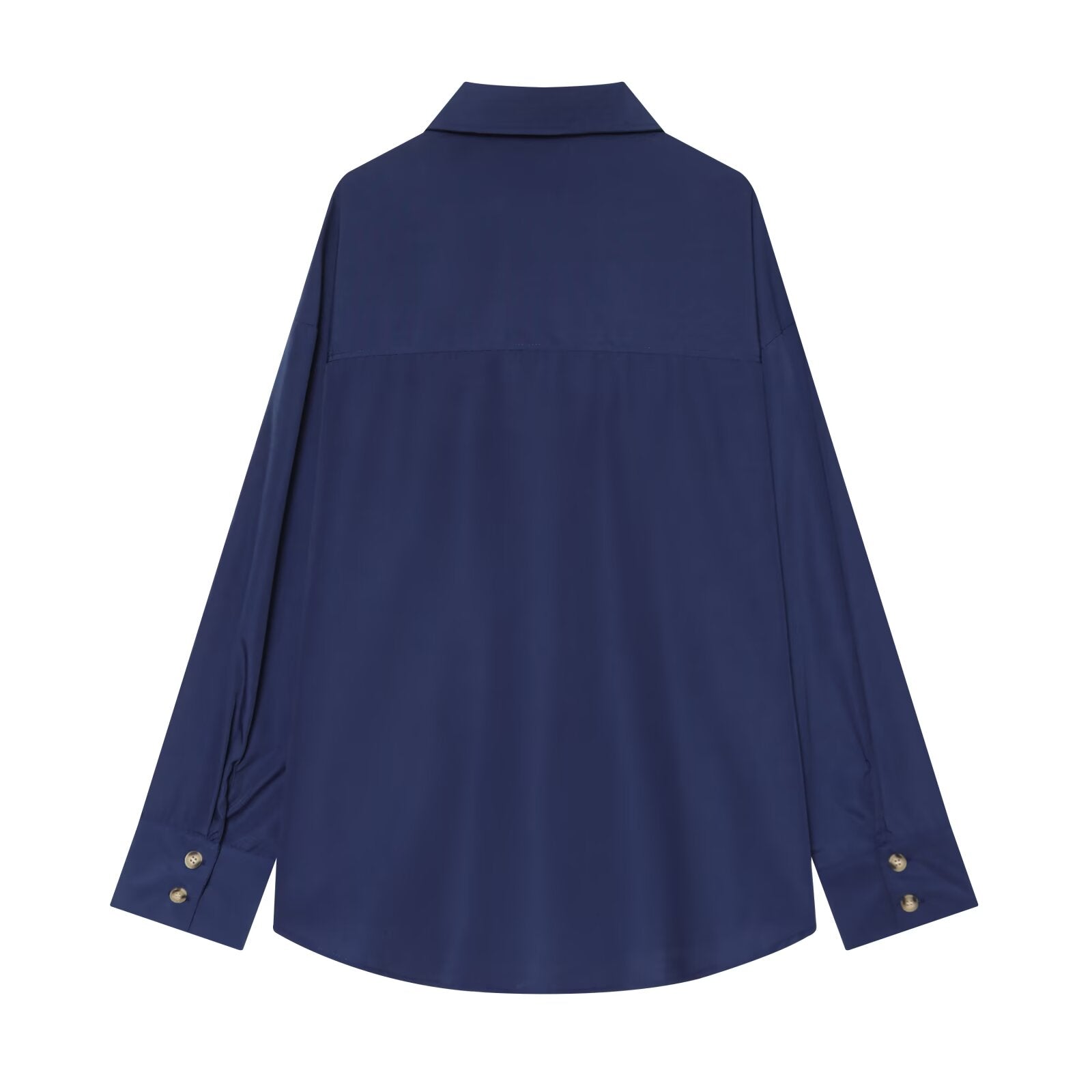 Women's loose striped high neck shirt