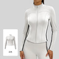 Women's new spring and autumn sports slim collar fitness coat