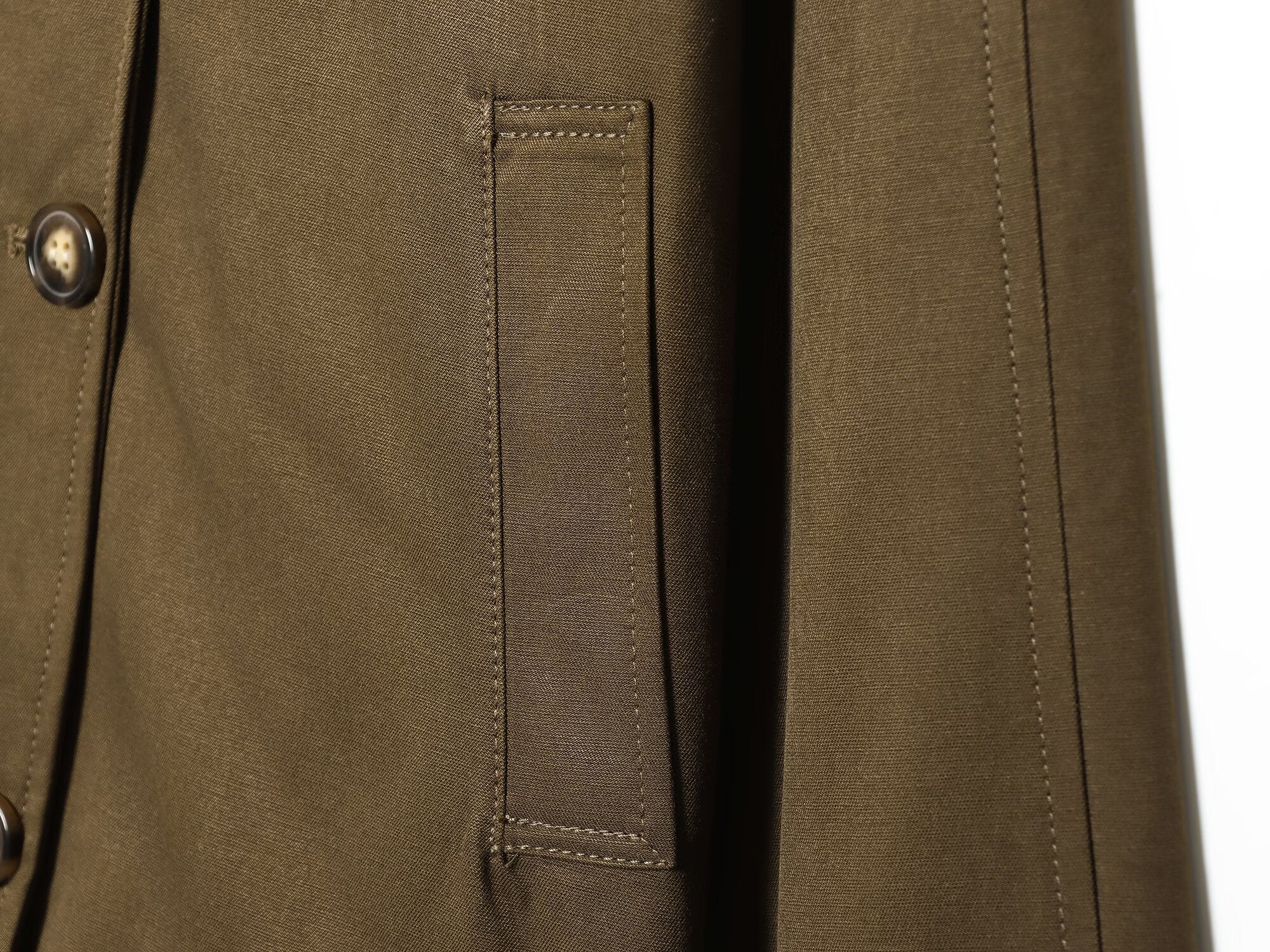 Women's casual stand collar twill coat