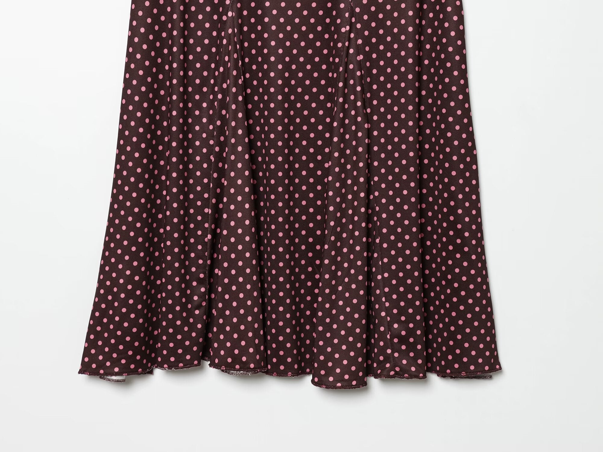 2026 suit Women's 2 pieces polka dot MIDI skirt+Hanging neck top