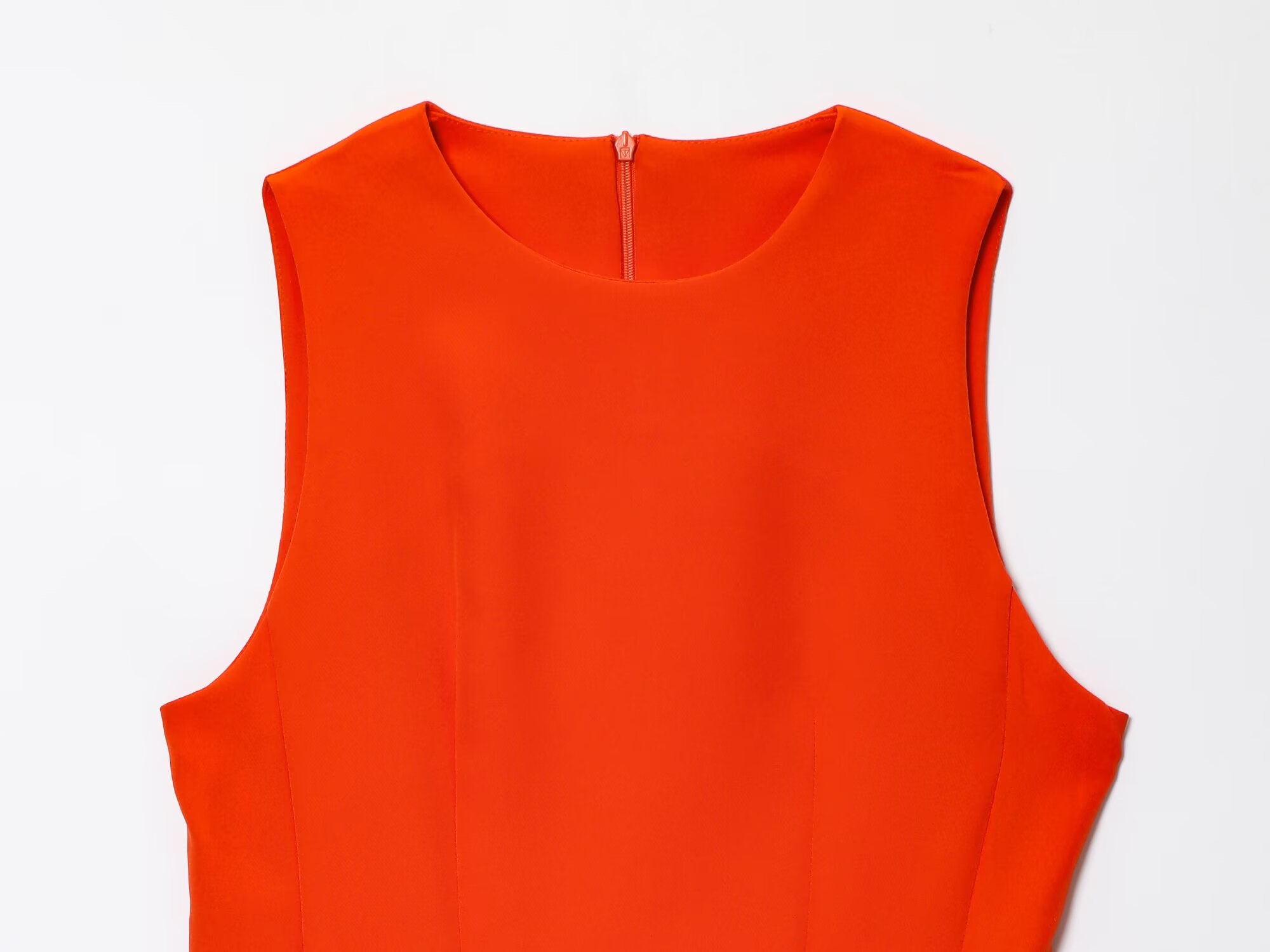 Women's O Neck fluffy sleeveless mini dress
