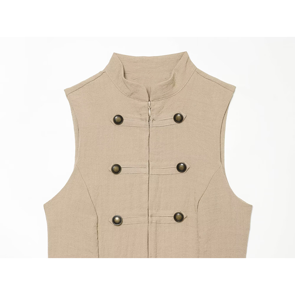 Women's sleeveless double breasted shirt