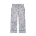 Women's printed low waisted loose jeans