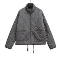 Women's loose standing collar warm cotton Coat