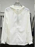 Women's new casual sunscreen embroidered hooded coat