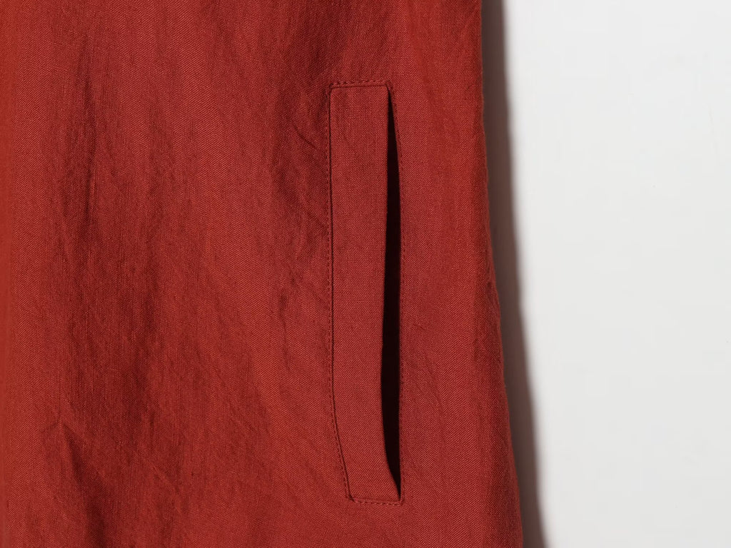 Women's linen blend long sleeved pilot jacket Coat
