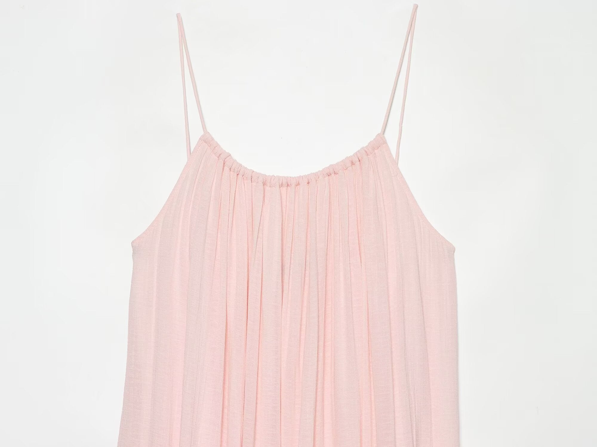 Women's fluffy gauze suspender MIDI dress