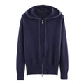 Women's new casual hooded zipper sweatshirt