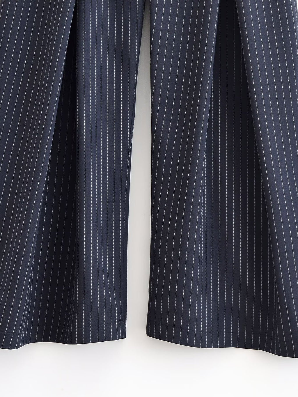 Women's casual striped wide leg pants