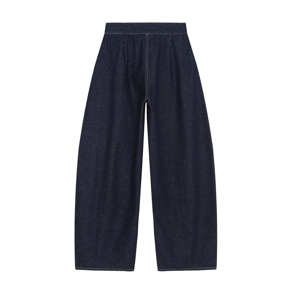 Women's stitched Balloon shaped loose jeans