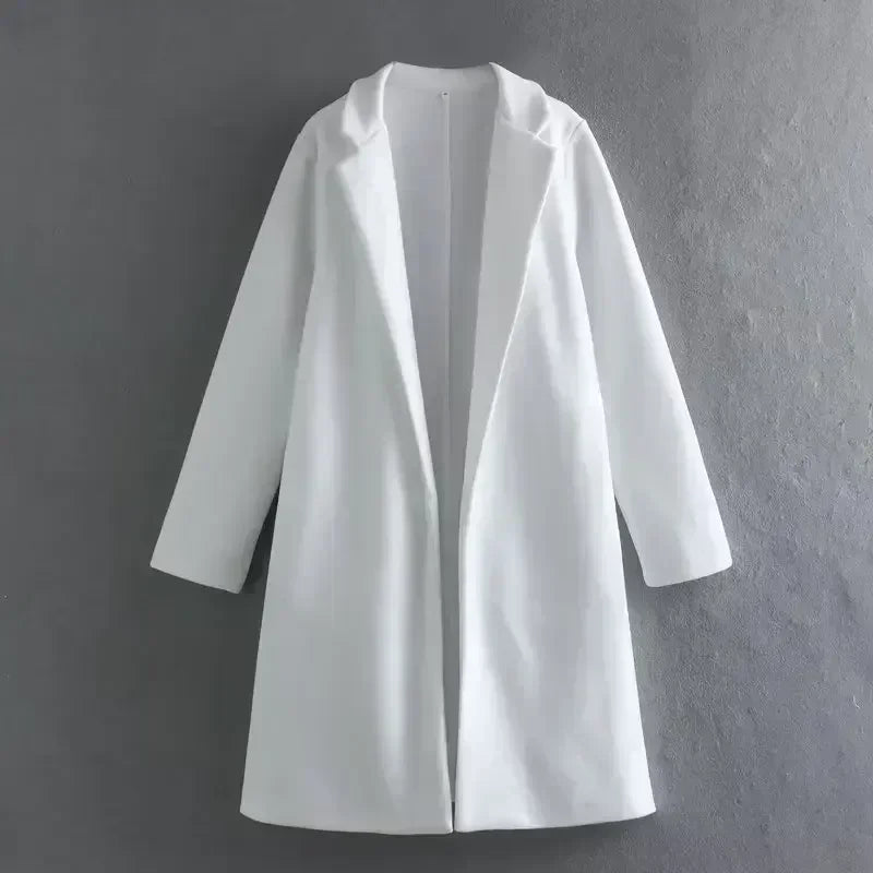 Women 2023 winter New Fashion Multi-Color Woolen Jacket Coat Vintage Long Sleeve Female Outerwear Chic Tops
