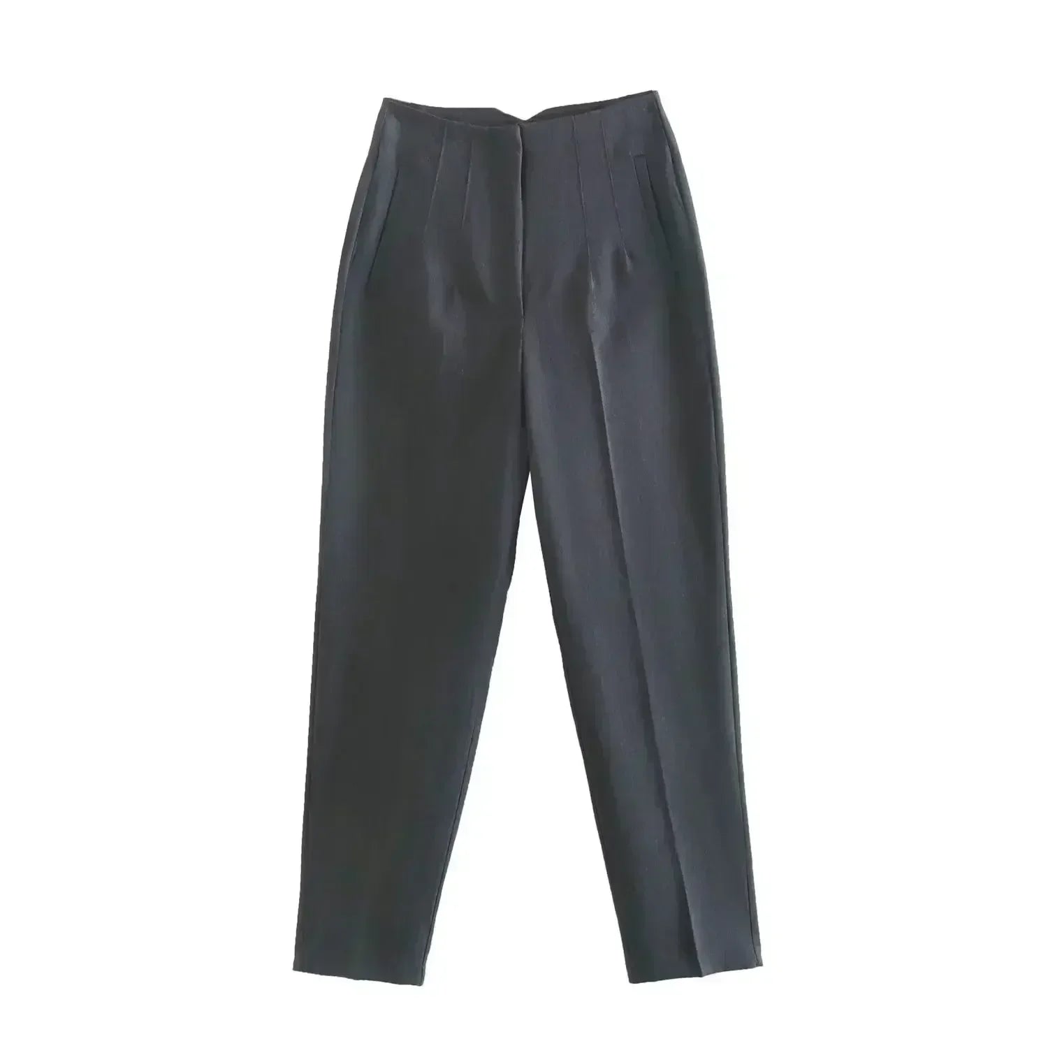 Woman Pants 2023 Chic Fashion Office Wear Pants For Women Vintage High Waist Zipper Fly Female Ankle Trousers Mujer