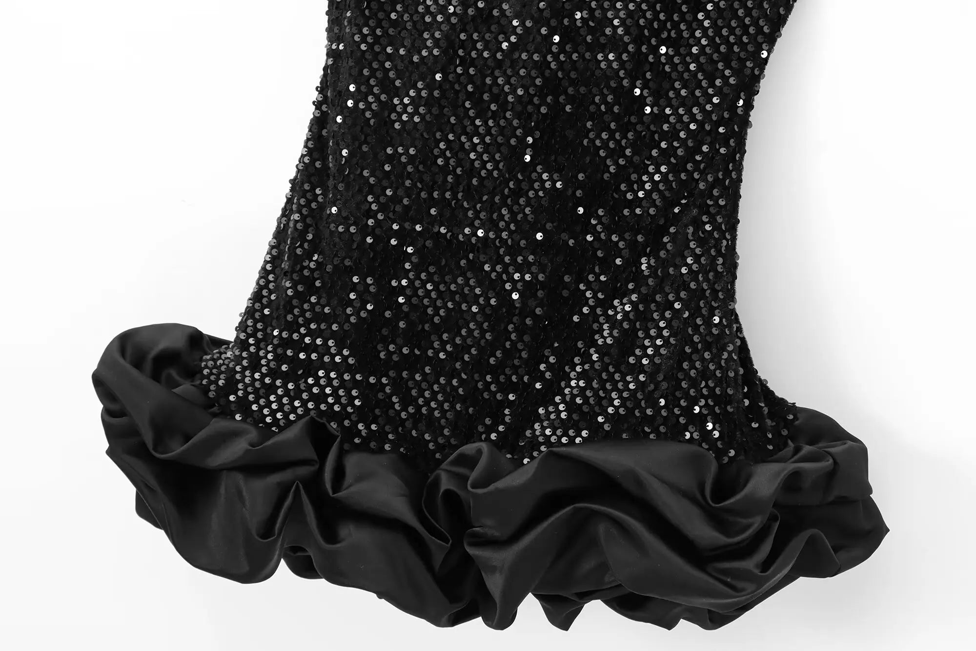 Women's new fashion pleated puffy hem design multi-color slim sequin mini dress retro sleeveless backless women's dress Mujer