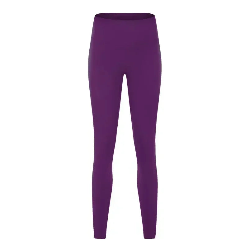 L High waist hip lift no embarrassing line yoga pants women's elastic fitness exercise nine points