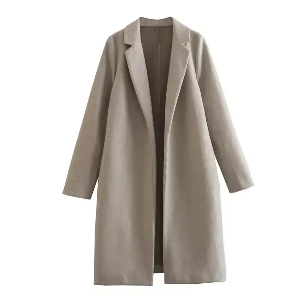 Women 2023 winter New Fashion Multi-Color Woolen Jacket Coat Vintage Long Sleeve Female Outerwear Chic Tops