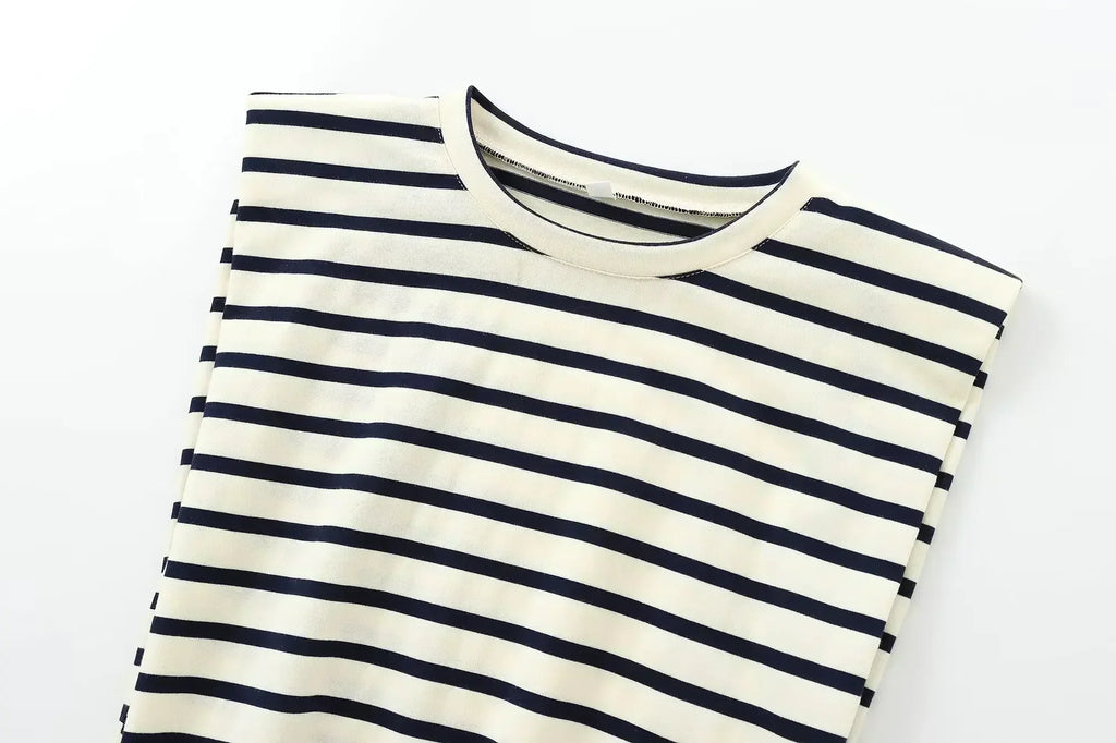 Women's 2024 New Fashion Splicing O Neck Satin Striped Midi Dress Retro Sleeveless Women's Dress Mujer