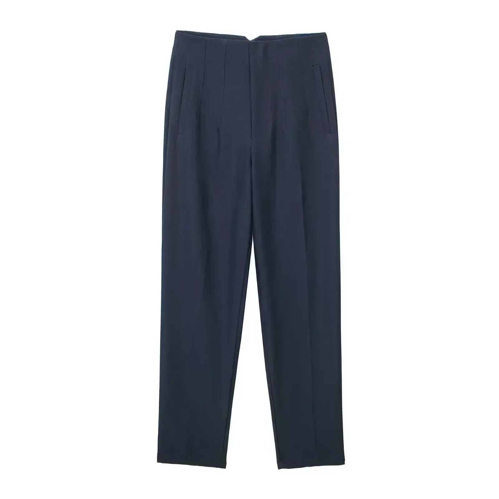 Woman Pants 2023 Chic Fashion Office Wear Pants For Women Vintage High Waist Zipper Fly Female Ankle Trousers Mujer