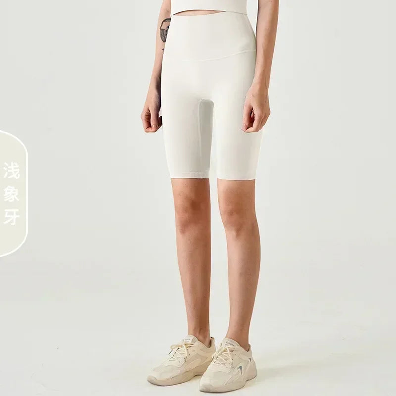 Spring and Summer New T-line-free Solid Color Yoga Shorts Five-point Yoga Pants Tight Elastic Exercise Fitness